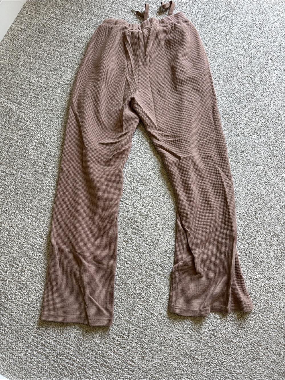 Comfrt Tan Waffle Wide Leg Pants - Picture 4 of 4